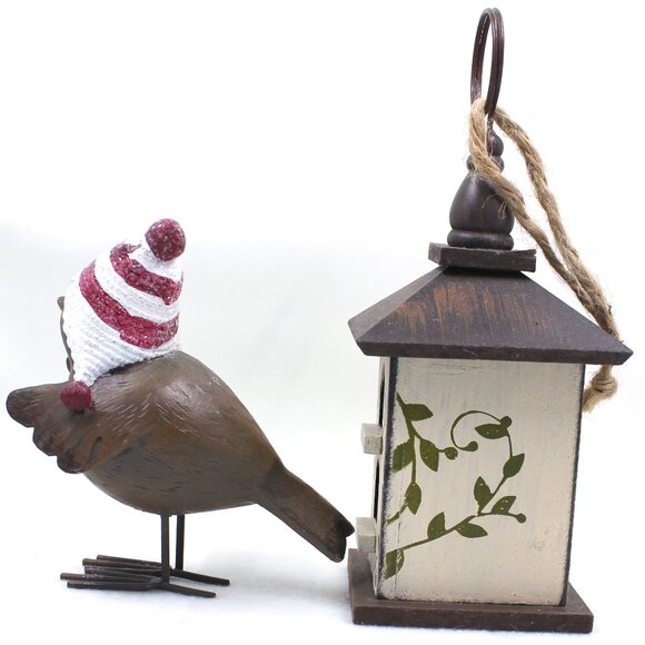 Christmas Cap Bird and Hanging Birdhouse For Decoration - Picture 2 of 10